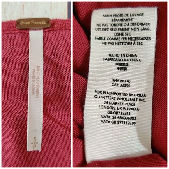 Free People Wildflower Honey Floral Stretch Mesh Blouson Ruffle Top S - Picture 13 of 13